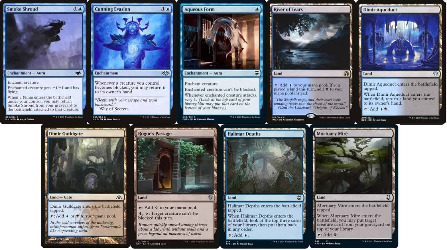 Baraja del Comandante Ninja - Yuriko - Dimir Azul Negro - - Imagen 7