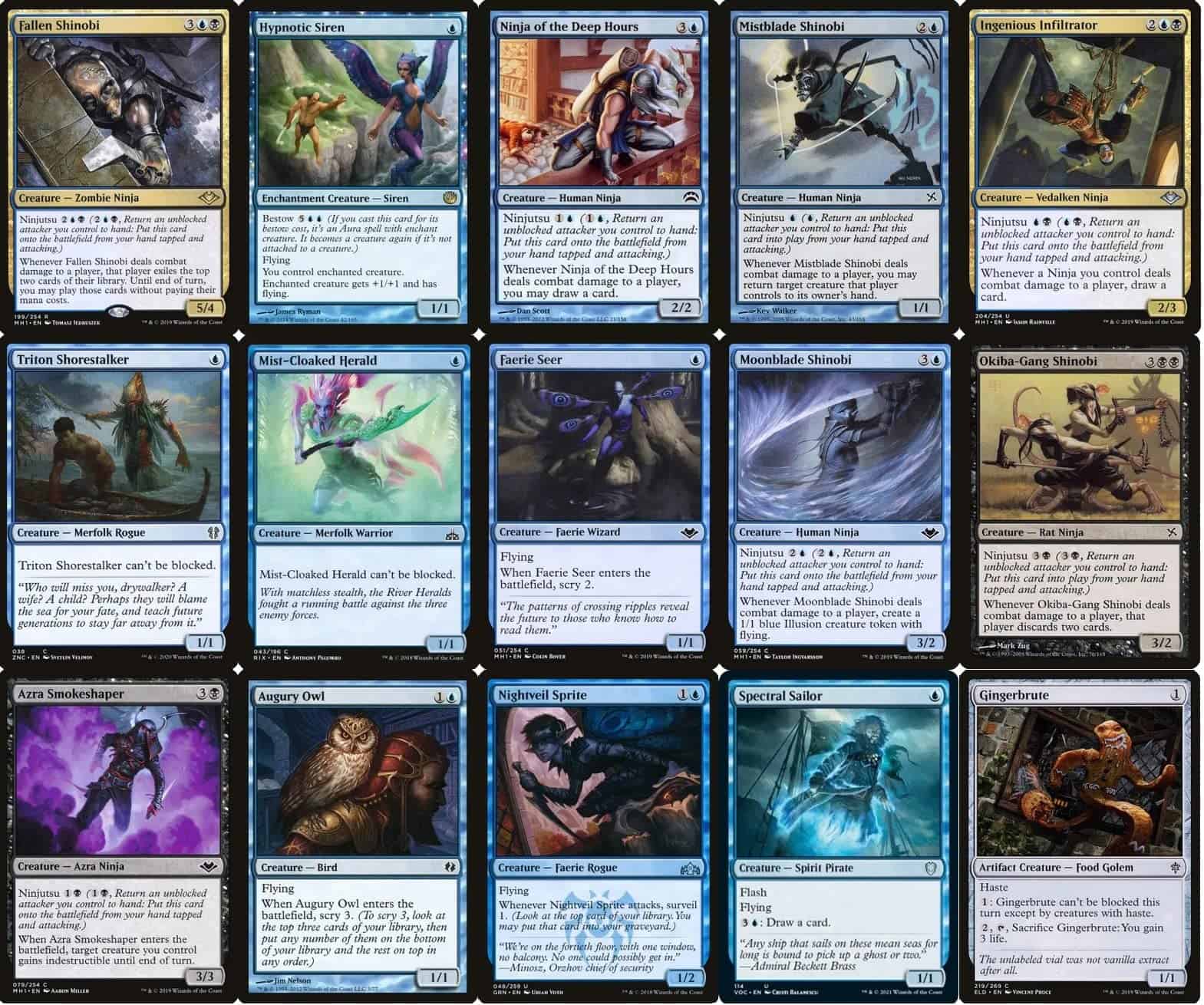 Baraja del Comandante Ninja - Yuriko - Dimir Azul Negro - - Imagen 4