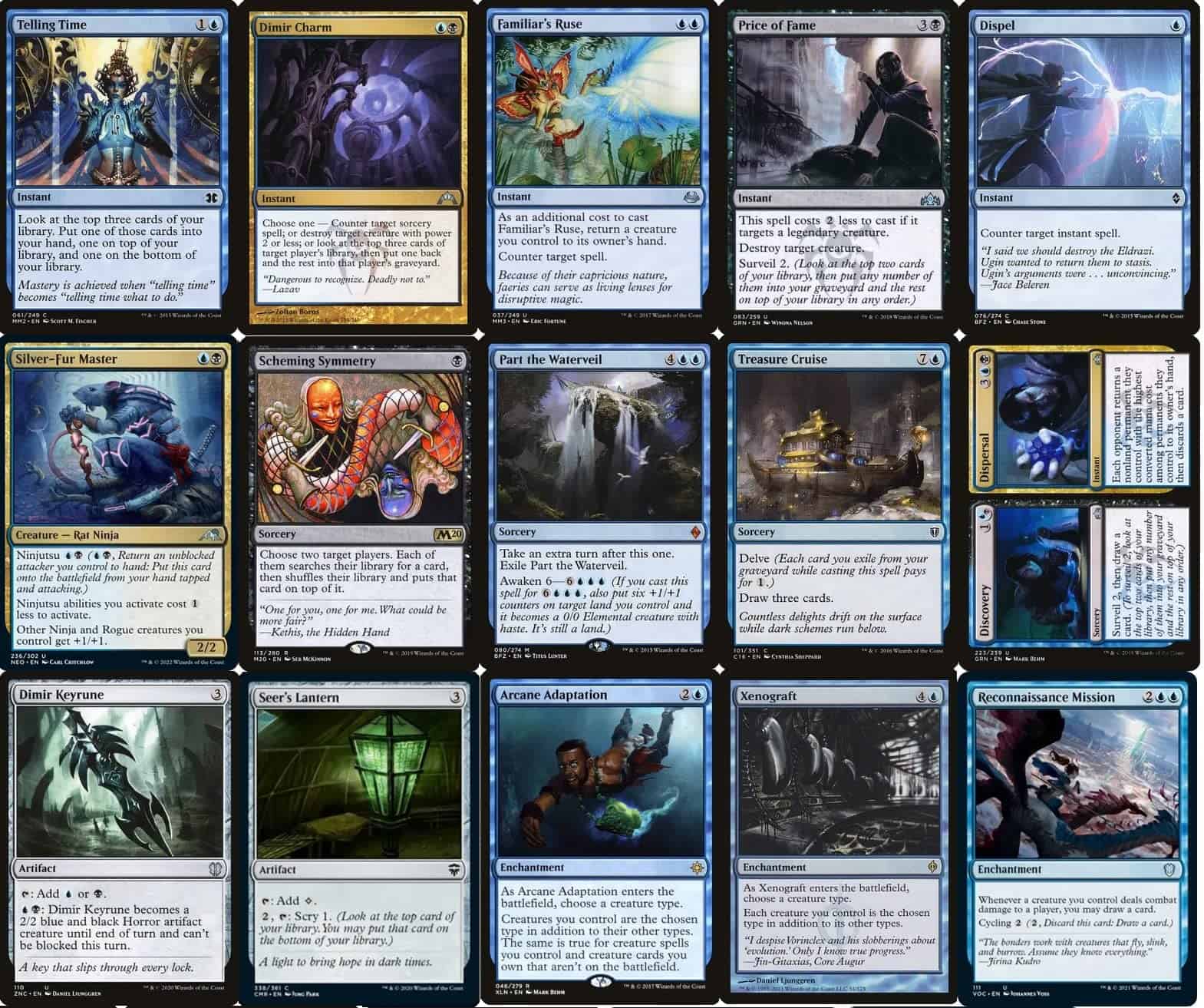 Baraja del Comandante Ninja - Yuriko - Dimir Azul Negro - - Imagen 6