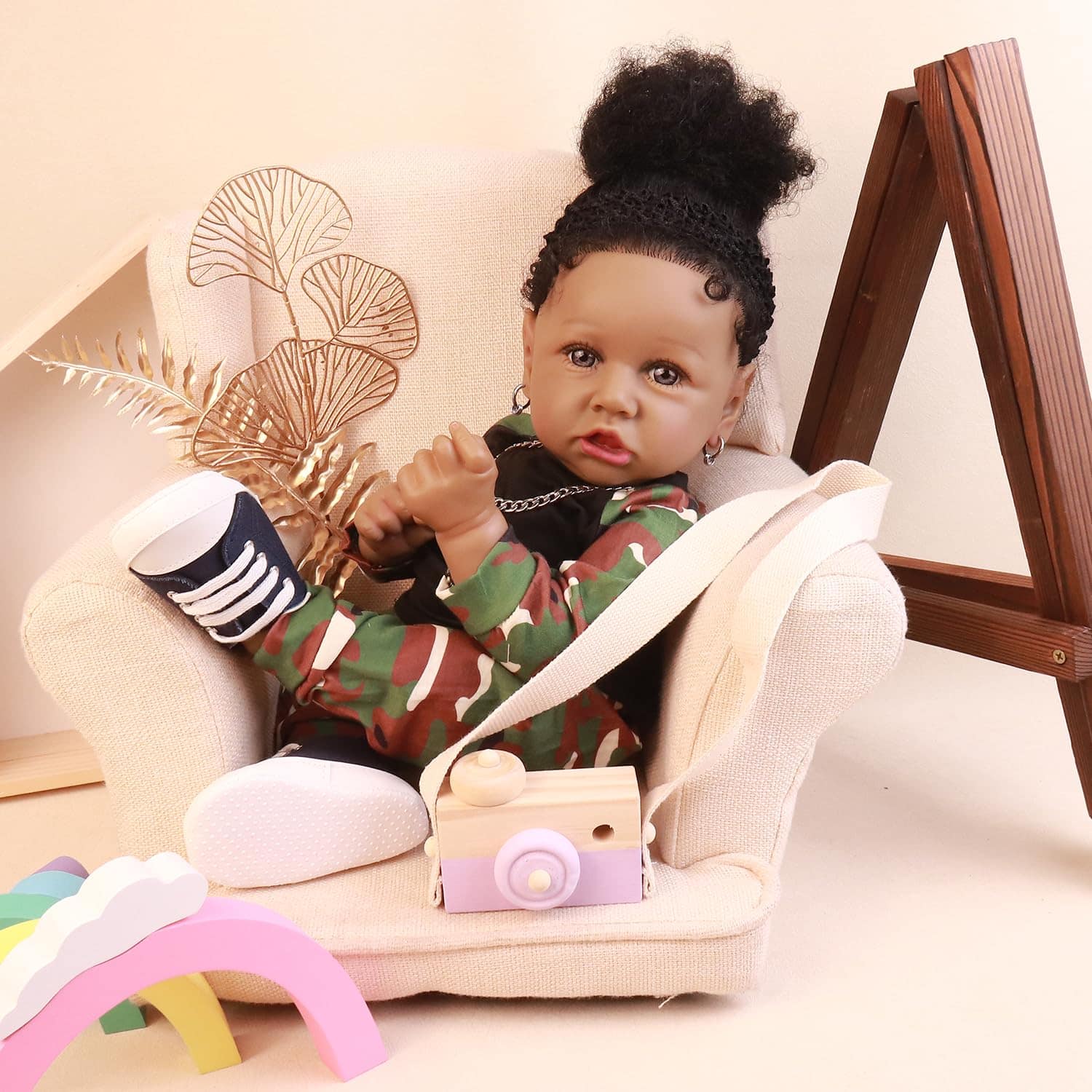 Muñecas Reborn Realistas Africanas con Cuerpo Suave para - Imagen 3