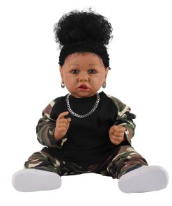 Muñecas Reborn Realistas Africanas con Cuerpo Suave para
