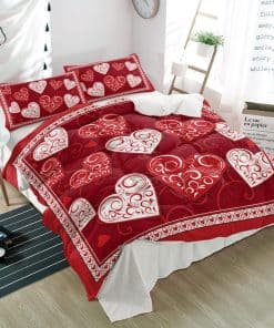 Juego de Funda Nórdica de 3 Piezas para el Día de San