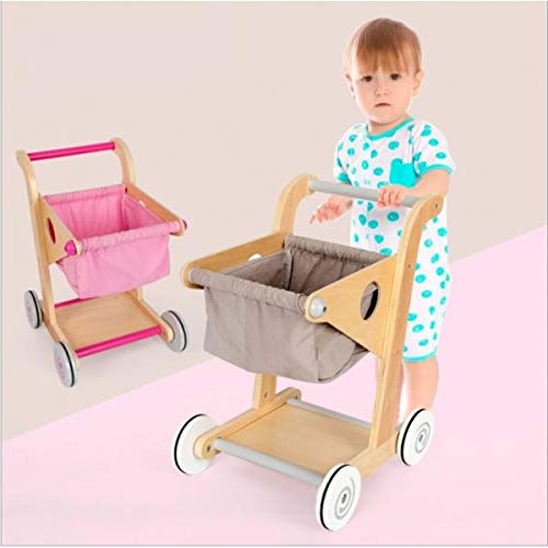 Carrito de Compras de Madera Pequeño Comprador de Juego de - Imagen 8