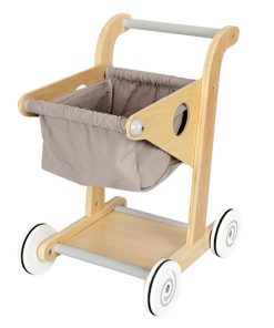 Carrito de Compras de Madera Pequeño Comprador de Juego de