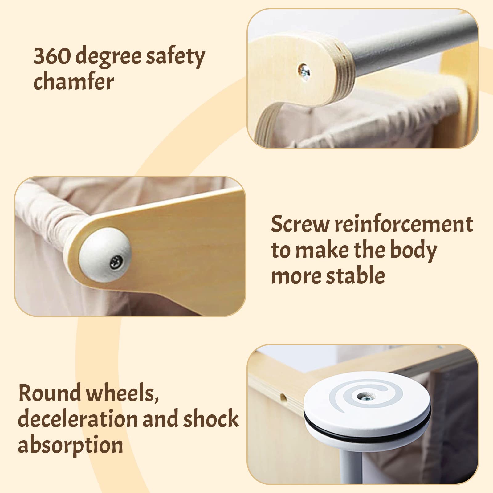 Carrito de Compras de Madera Pequeño Comprador de Juego de - Imagen 3