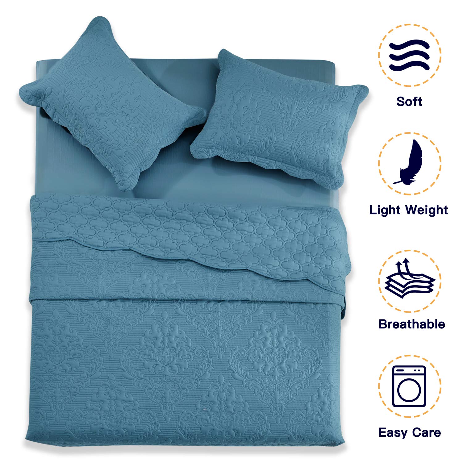 Juego de colcha de cama CHIXIN para cama completa - - Imagen 4