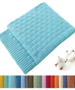 Manta de Punto TREELY para Sofá y Cama, Suave y Acogedora,