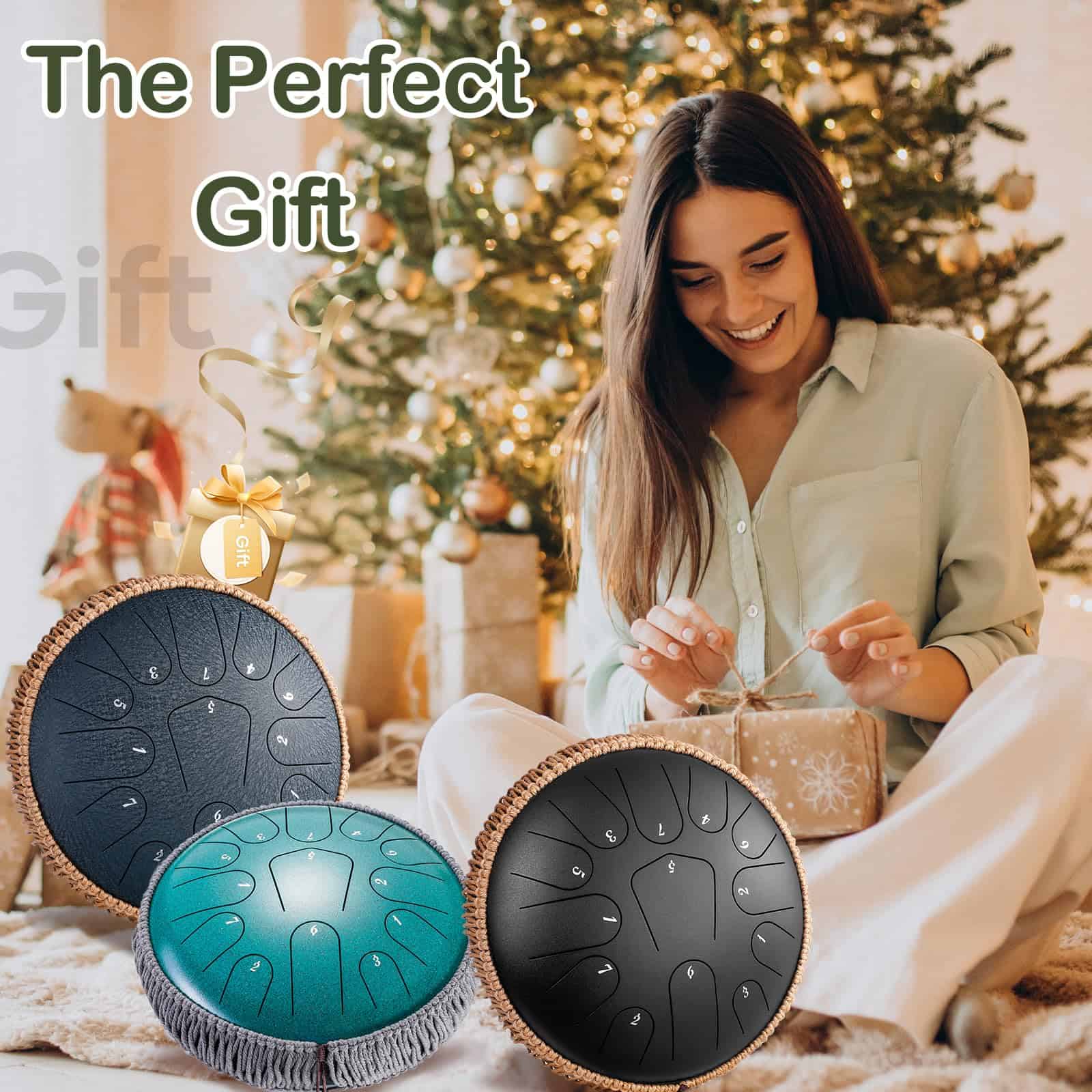 Lronbird Steel Tongue Drum 12 Pulgadas 13 Notas Tambores de - Imagen 3