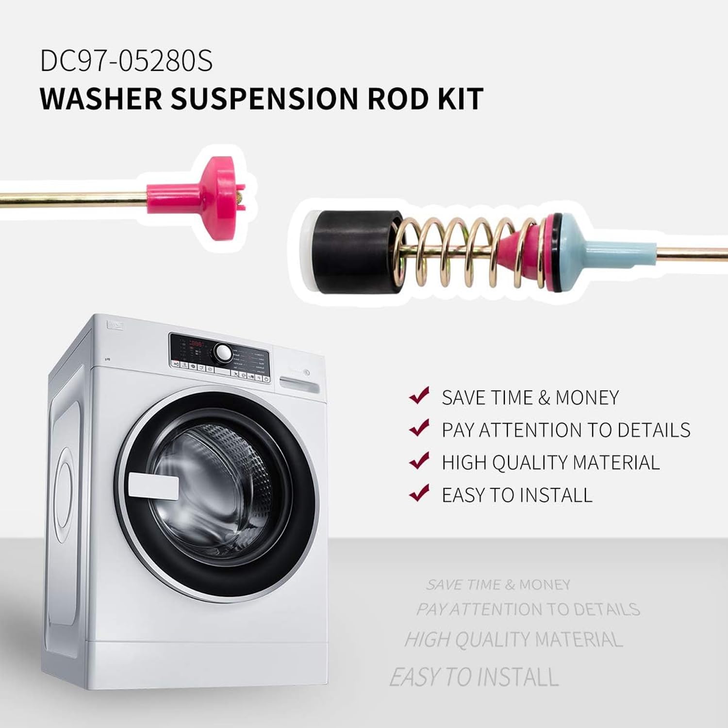 1 AÑO DE GARANTÍA Kit de Barra de Suspensión de la Lavadora - Imagen 8