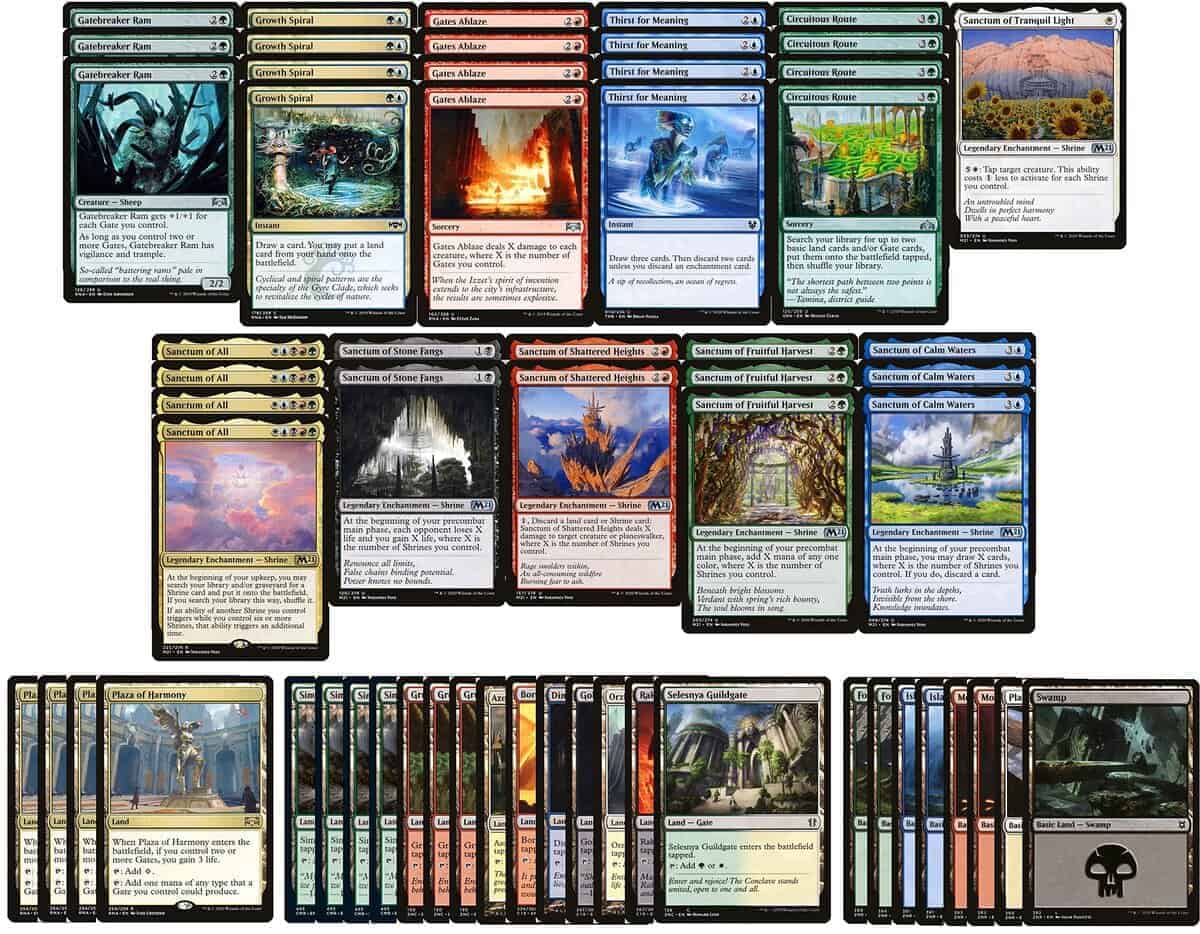 Baraja de Elite de Santuarios - 5 Colores - Muy Poderosa -