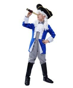 Disfraz de Patriota Colonial para Niños -Azul