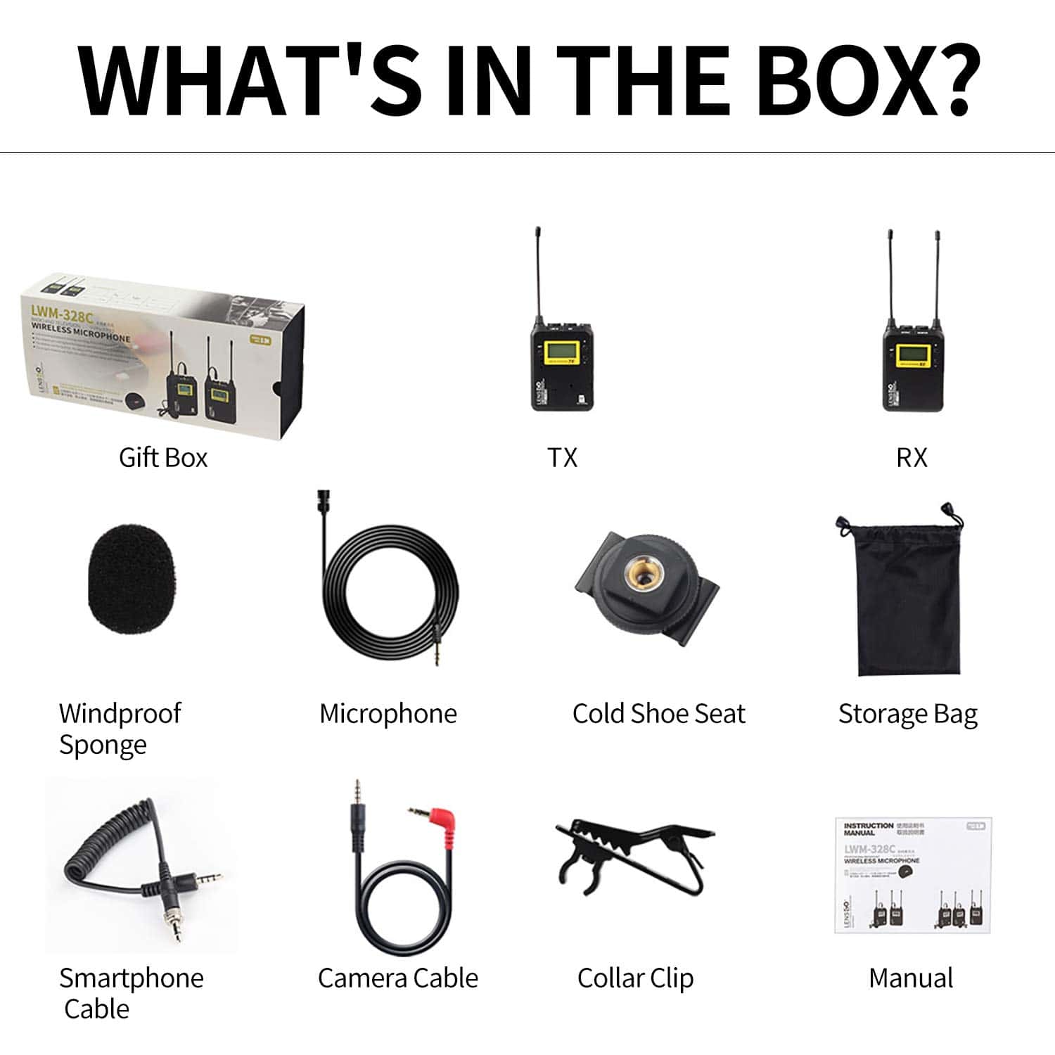 Sistema de Micrófono Inalámbrico Lavalier LENS GO, LWM-328C - Imagen 8