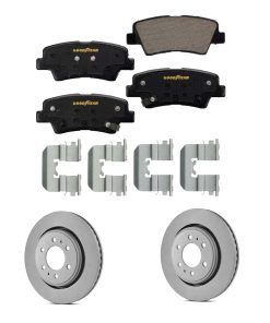 Kit de Frenos Traseros Goodyear Anti Ox Pulidos  Rotors &