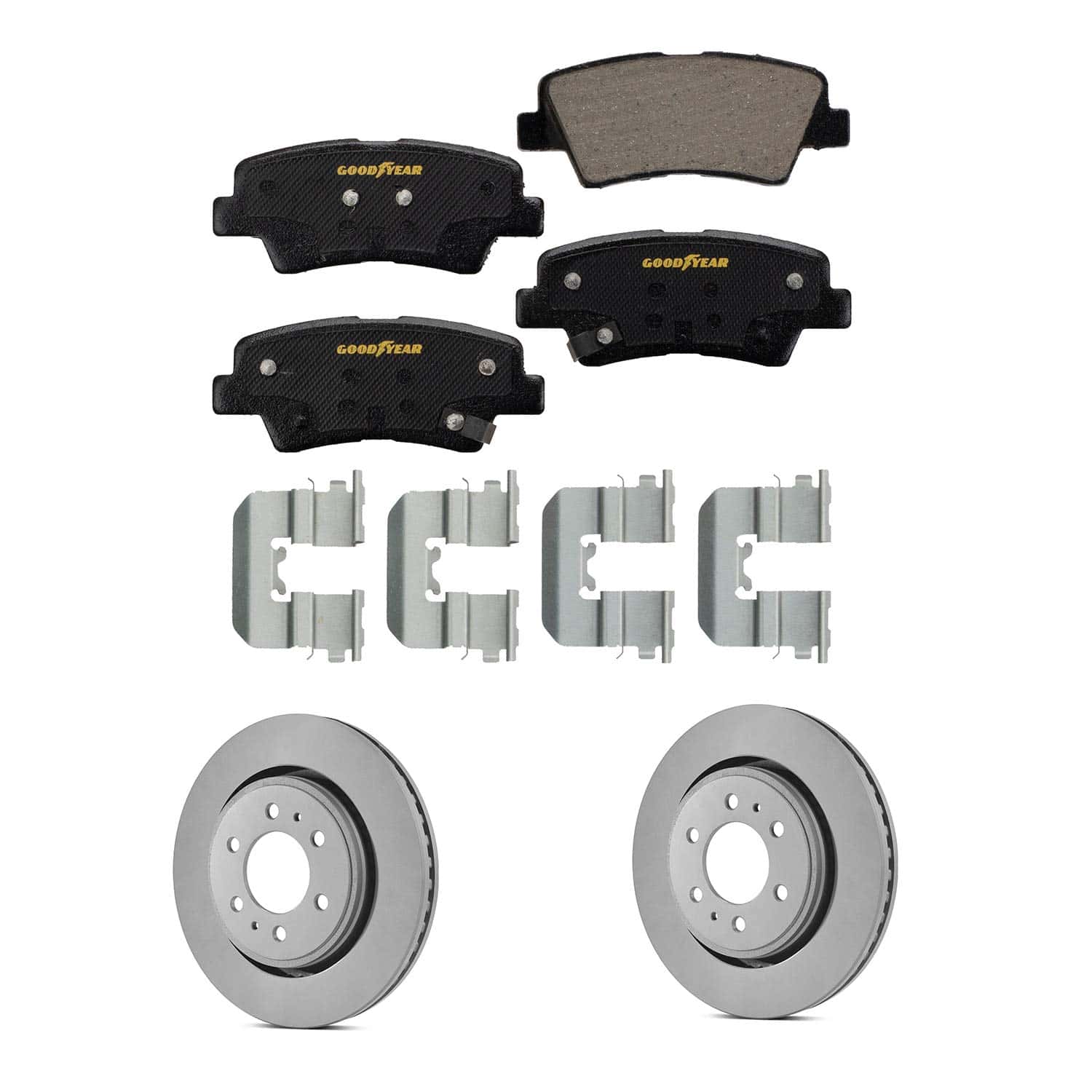Kit de Frenos Traseros Goodyear Anti Ox Pulidos  Rotors &