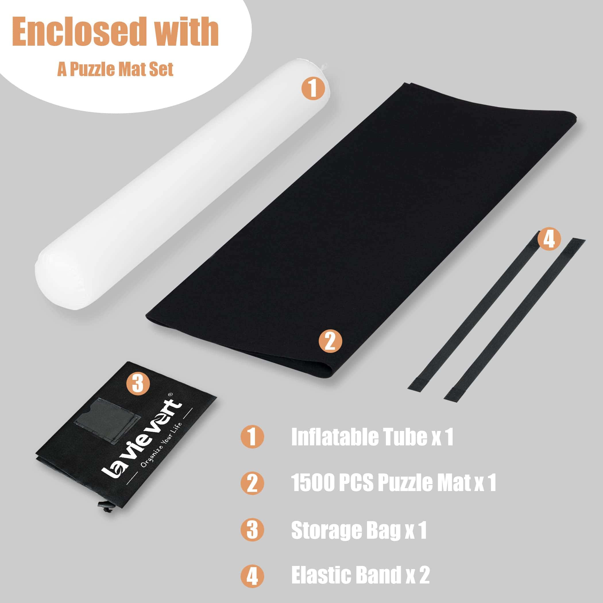 Mesa de Rompecabezas Lavievert de 1500 Piezas con 4 Cajones - Imagen 7