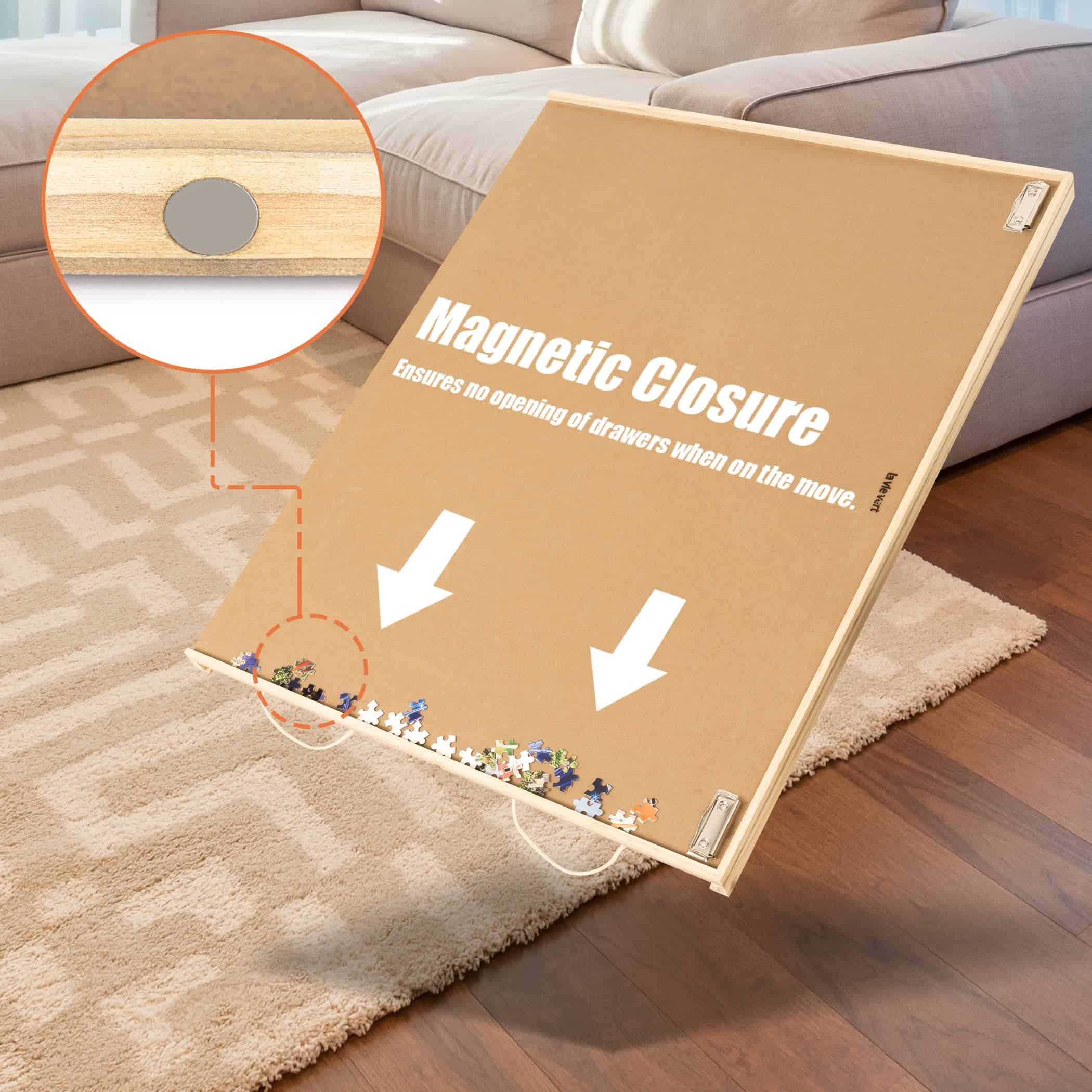 Mesa de Rompecabezas Lavievert de 1500 Piezas con 4 Cajones - Imagen 5