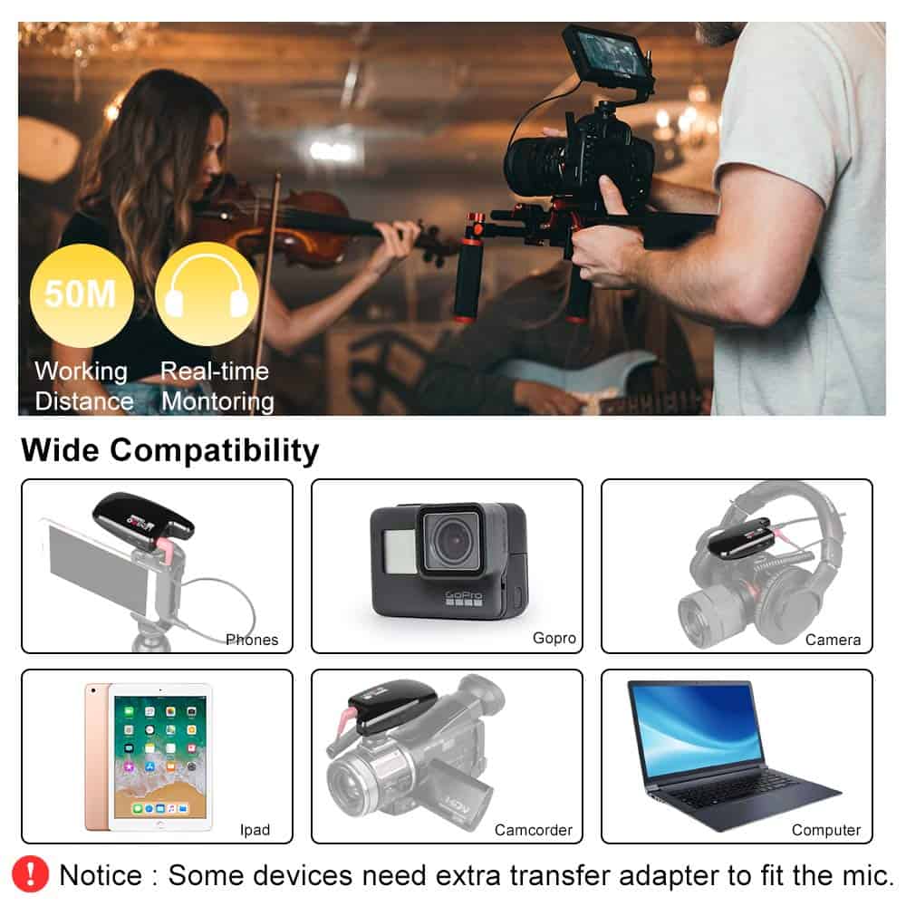 Sistema de micrófono inalámbrico Lavalier LENSgo, LWM-308C - Imagen 3