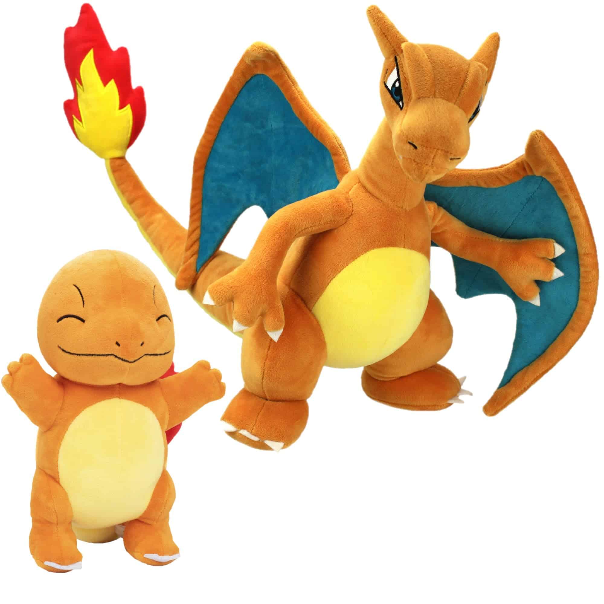 Peluches de Pokémon 8" Charmander & 12" Charizard, Pack de