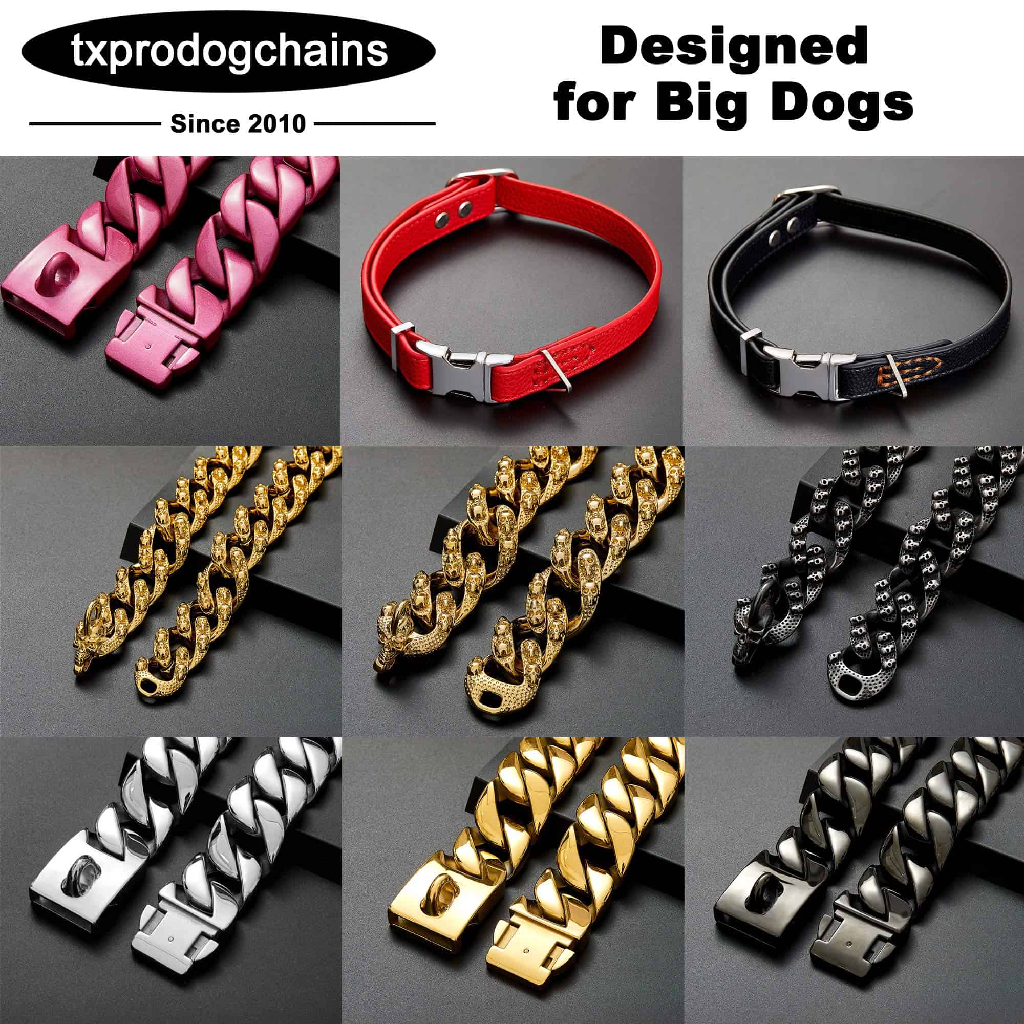 Collar de Cadena de Perro con Personalidad txprodogchains - Imagen 7
