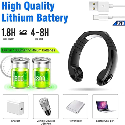 Ventilador de Cuello Portátil Personal Aire Acondicionado - Imagen 6