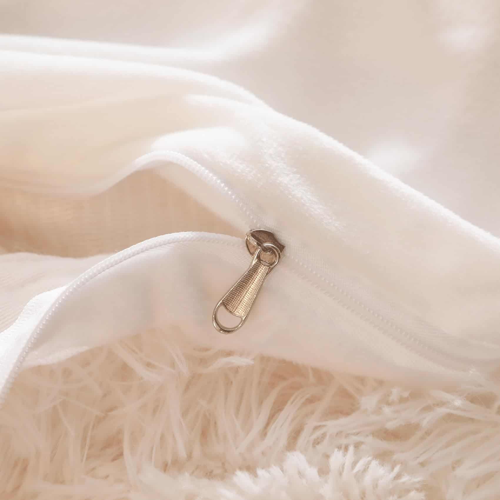 HAIHUA Juego de Funda Nórdica Esponjosa de Lujo Beige, - Imagen 9