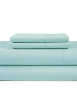 Juego de Sábanas 100% Algodón de 300 Hilos -Verde Aqua