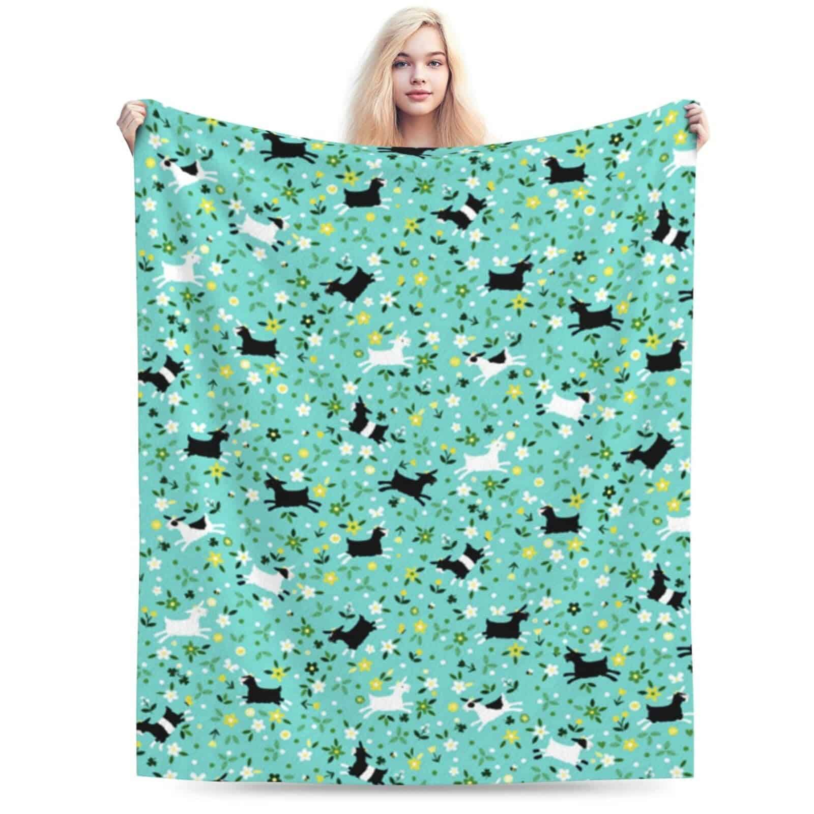 Manta de Microfibra LIVE & LOVE con Estampado de Cabras