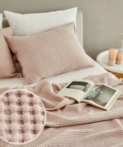 Manta de Modal Waffle MHD: Manta Transpirable Ligera Suave,