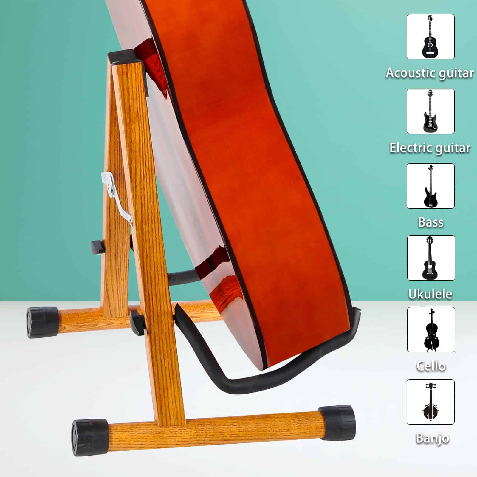 Soporte de Guitarra de Madera de Haya Ajustable VANPHY, - Imagen 8