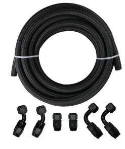 Kit de manguera de línea de combustible de nailon negro