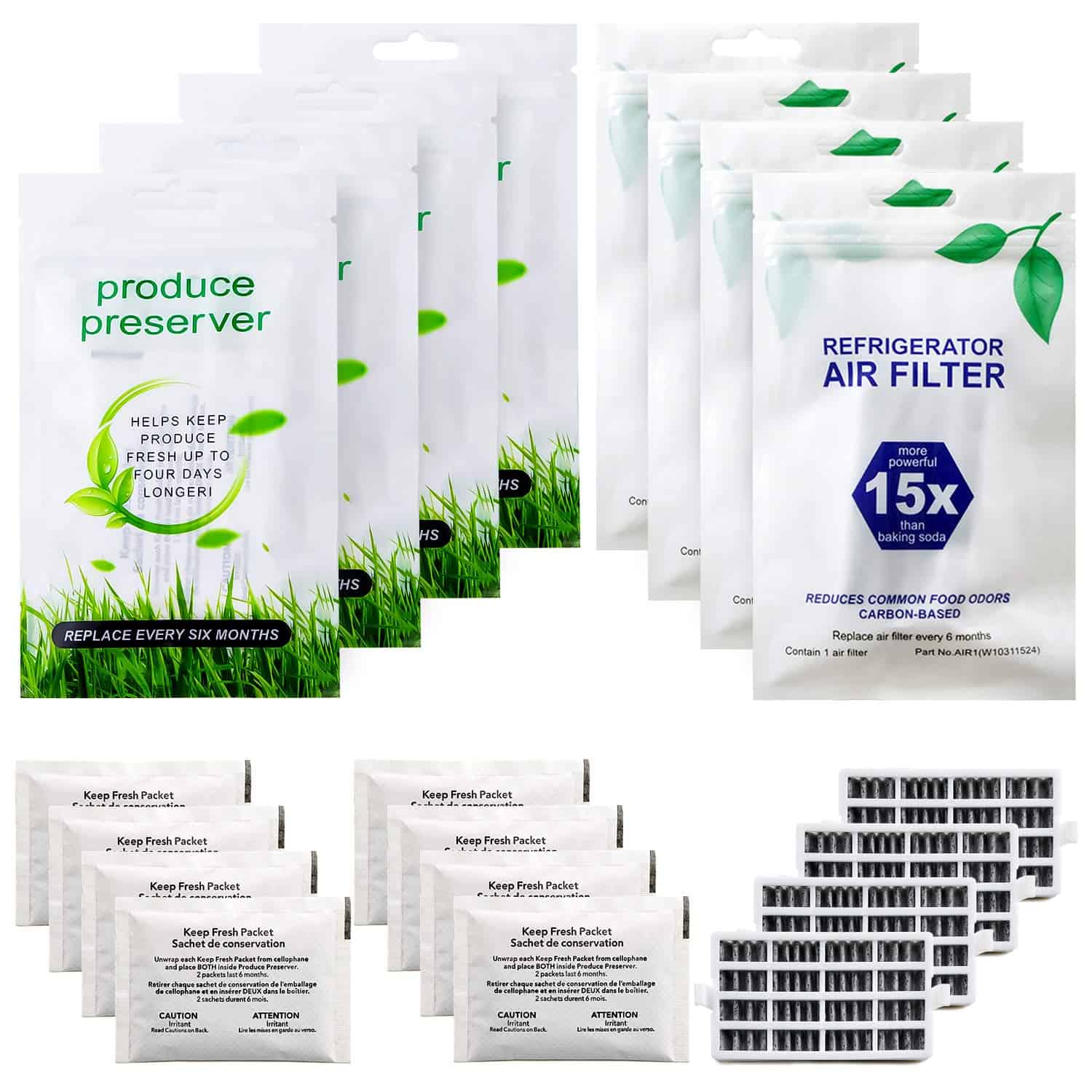 Combo Pack Reemplazo para Refrigerador Whirlpool: Filtro de