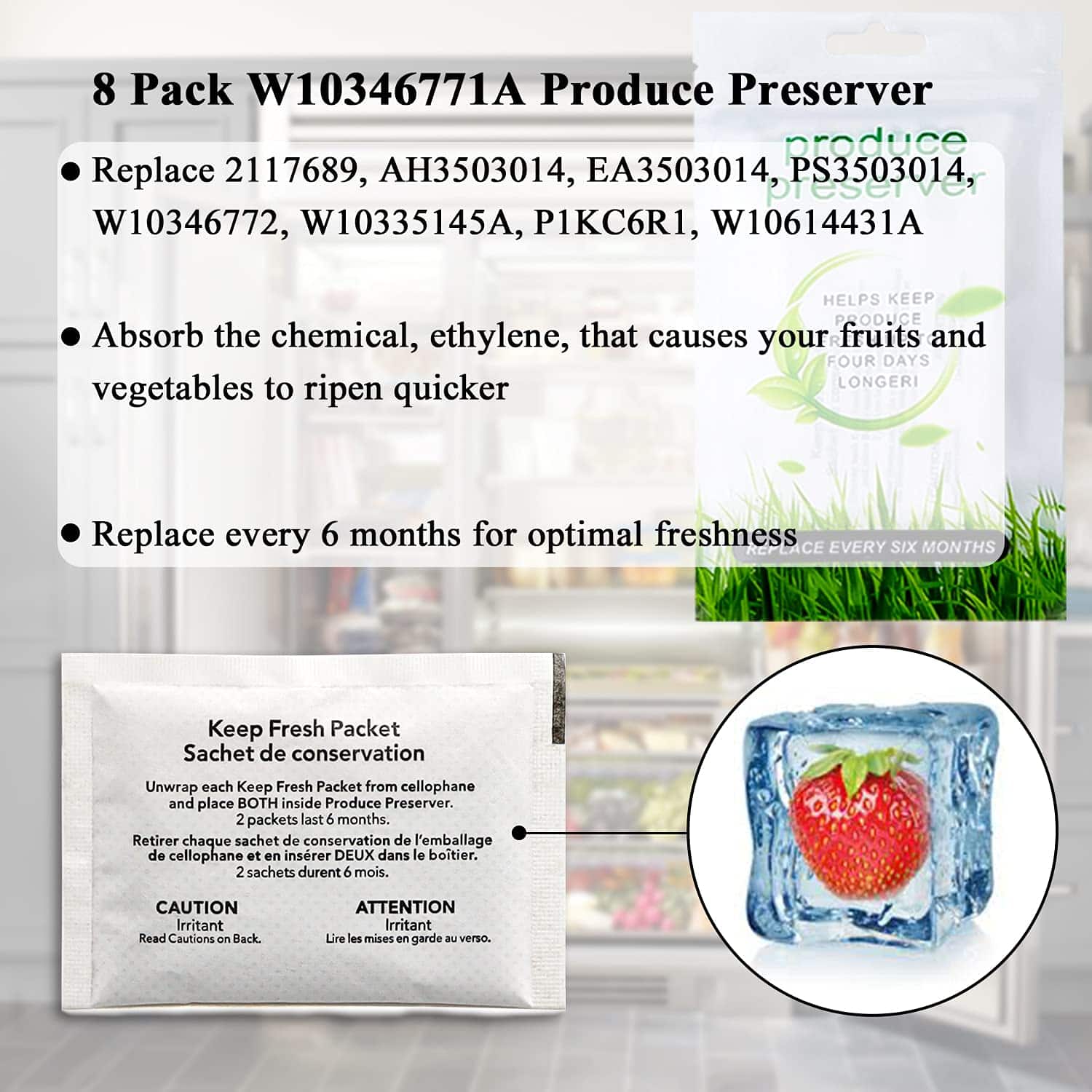 Combo Pack Reemplazo para Refrigerador Whirlpool: Filtro de - Imagen 4