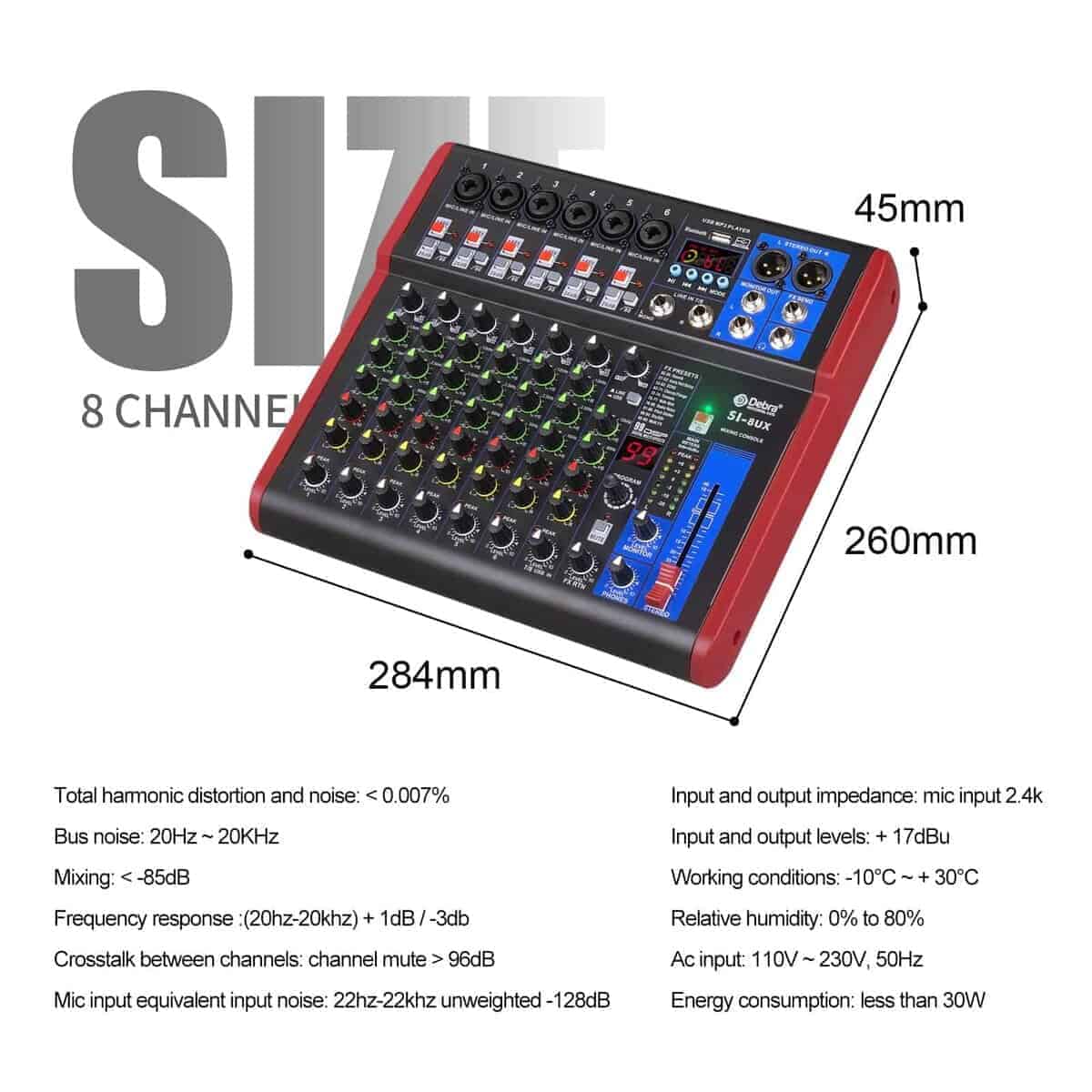 Mezcladora de Grabación Portátil - (SI-8UX) - Imagen 9