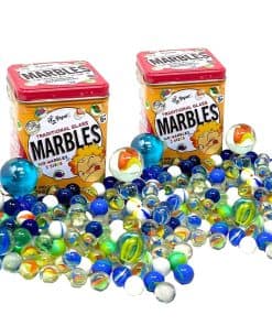 Juego de 160 Canicas Tradicionales de Vidrio con Estuche, 3