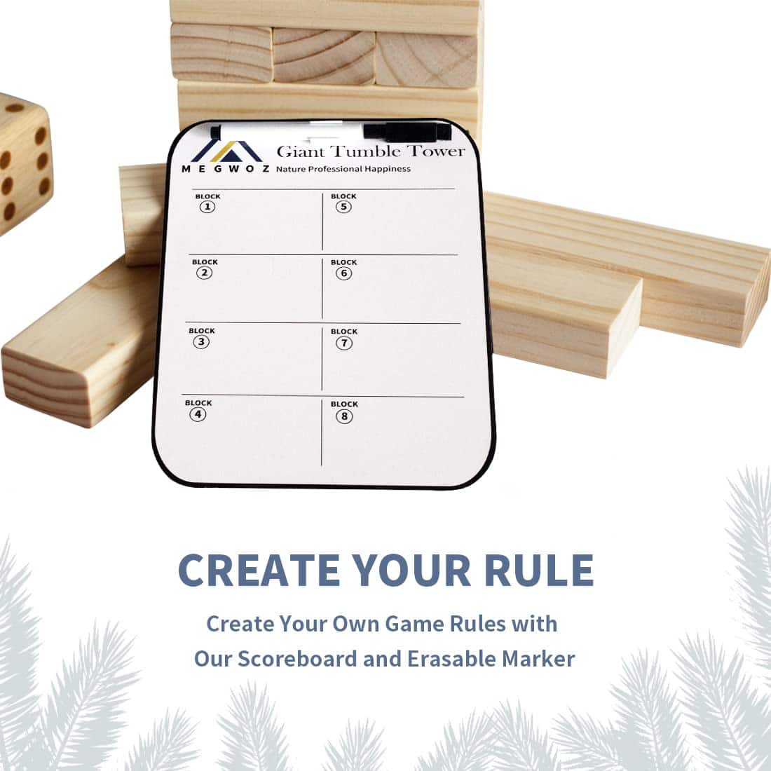 Juego de Torre Gigante Megwoz para Familias con Niños y - Imagen 7