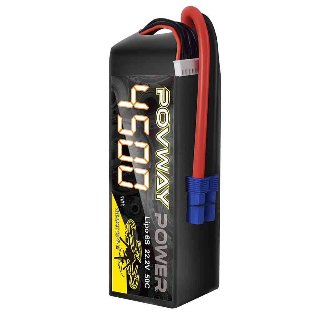Batería Lipo POVWAY 4500mAh 22.2V 50C 6S con Enchufe EC5