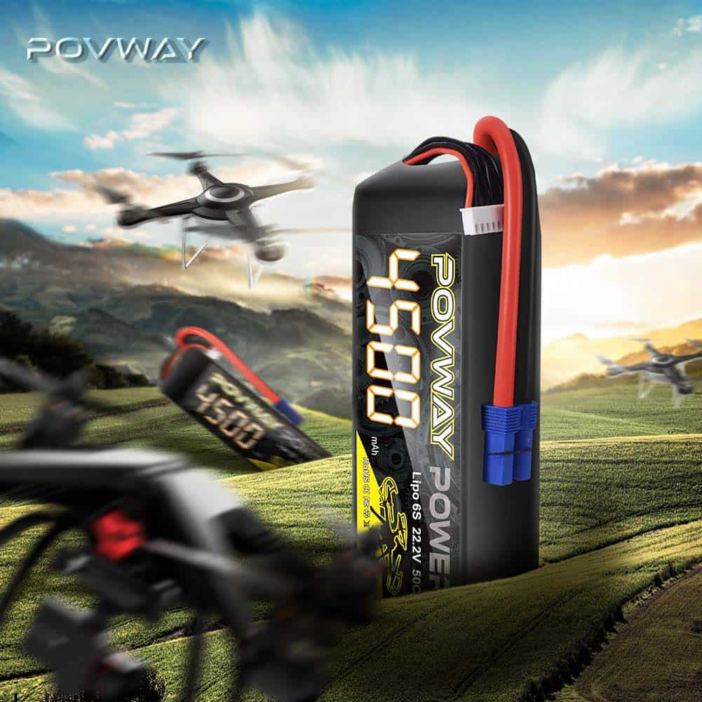Batería Lipo POVWAY 4500mAh 22.2V 50C 6S con Enchufe EC5 - Imagen 6