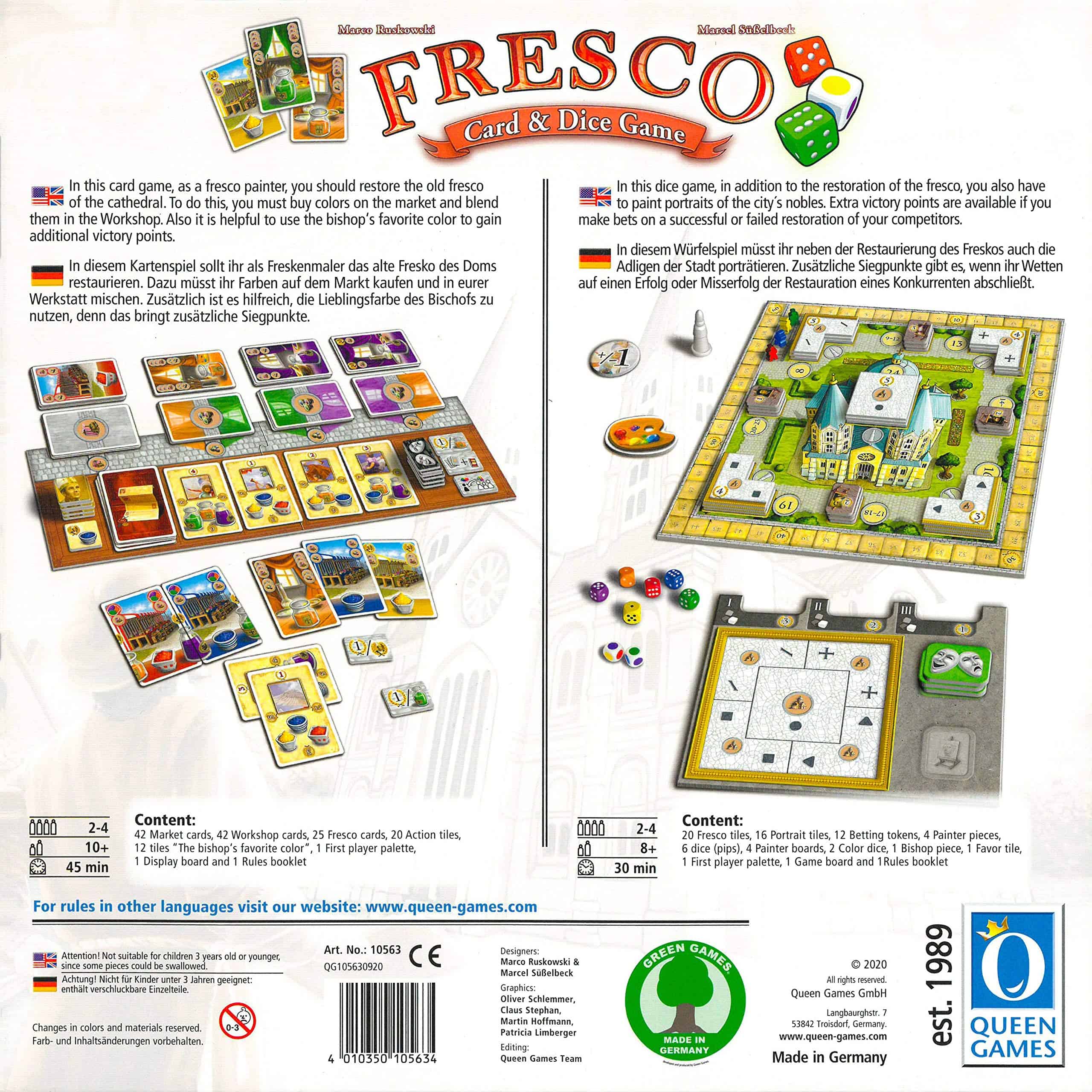Juego de mesa Fresco Cartas y Dados de Queen Games - Imagen 3