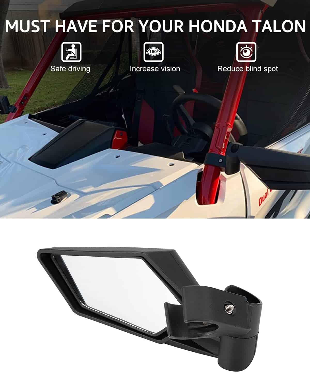 Espejos Laterales Talon, A & UTV PRO Se Adapta a Barras de - Imagen 6