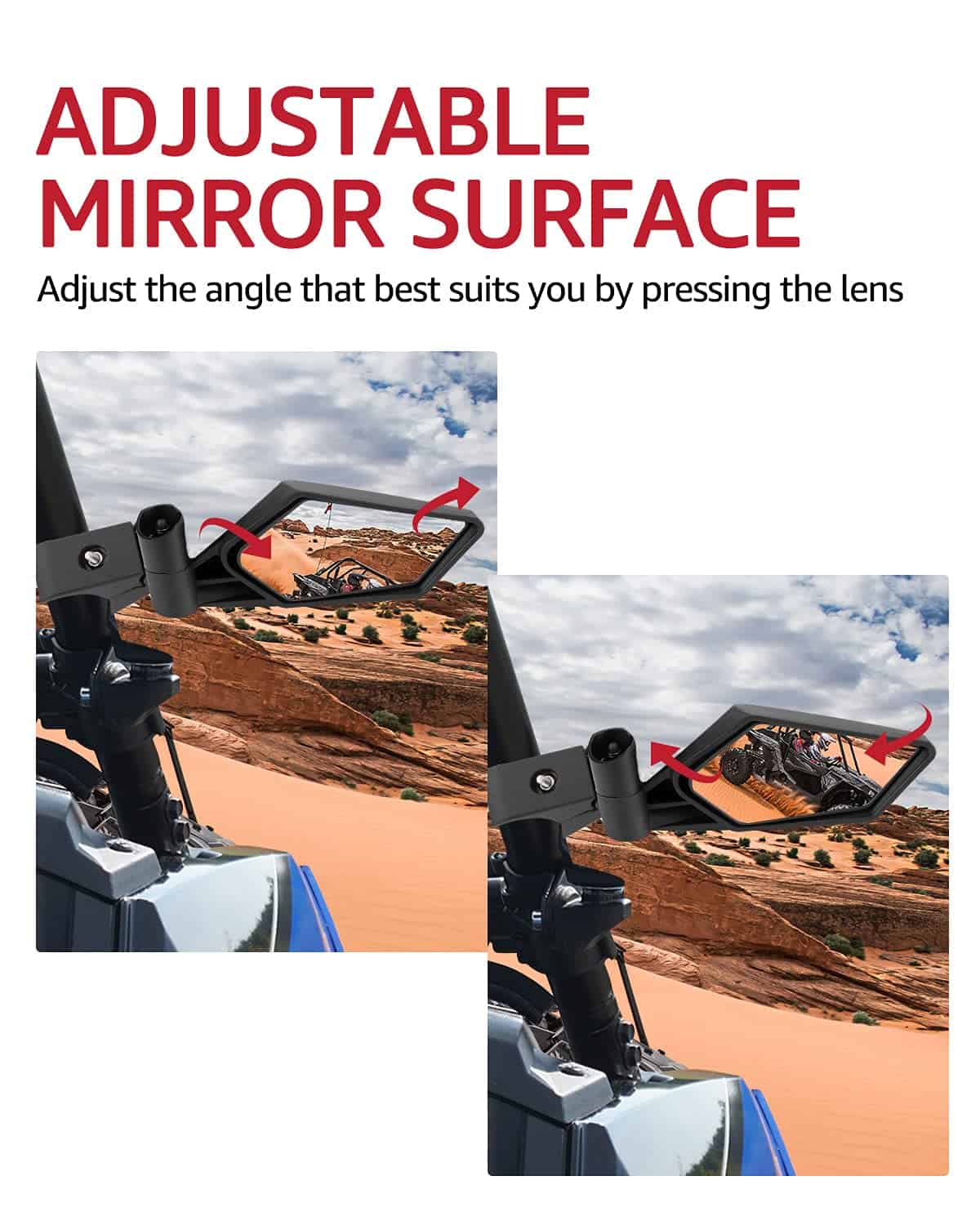 Espejos Laterales Talon, A & UTV PRO Se Adapta a Barras de - Imagen 4