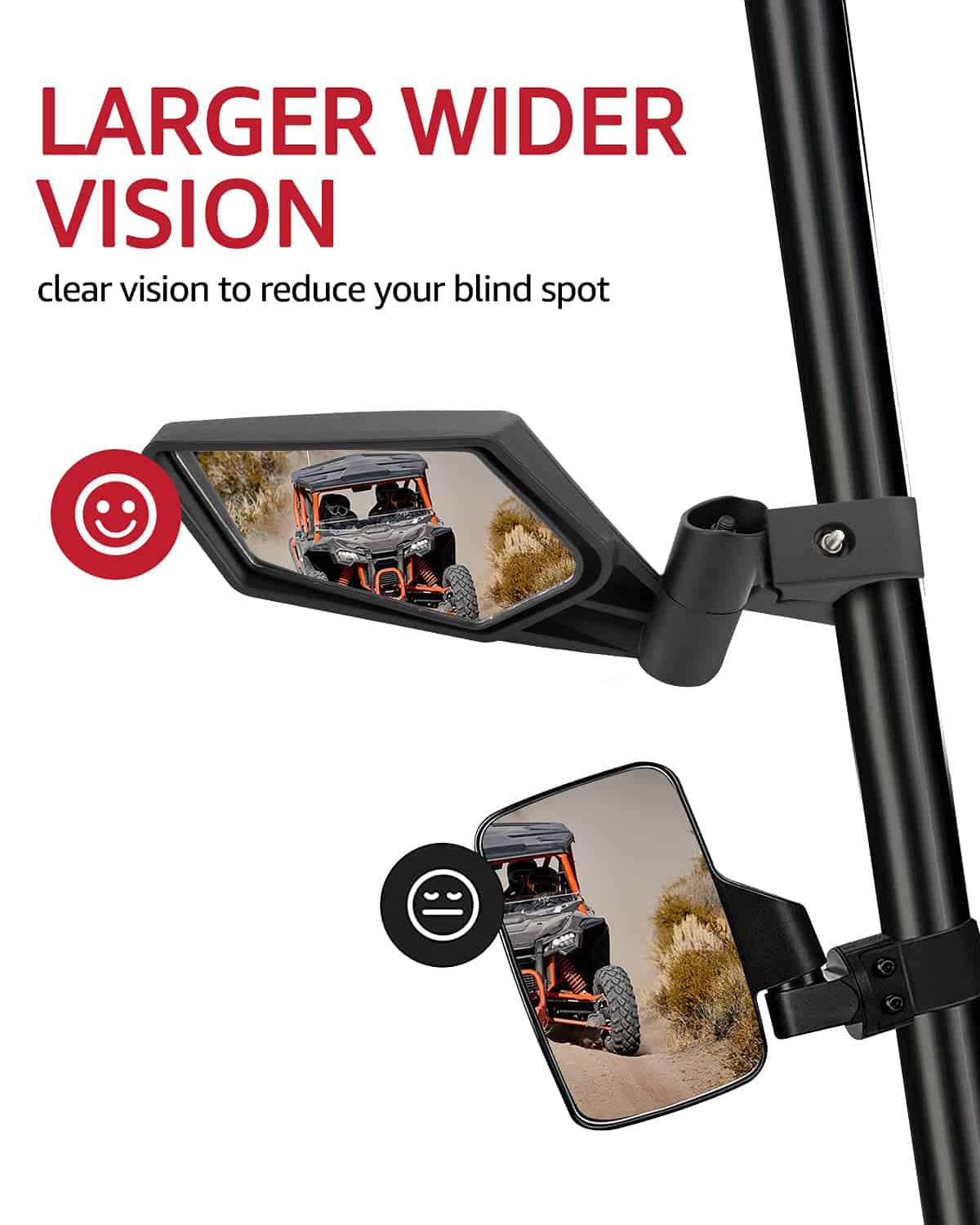 Espejos Laterales Talon, A & UTV PRO Se Adapta a Barras de - Imagen 5