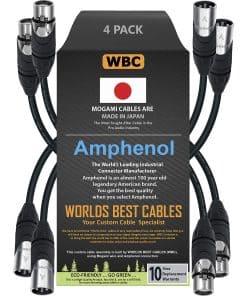 4 Unidades - 1 pie - Cable de Micrófono Cuádruple