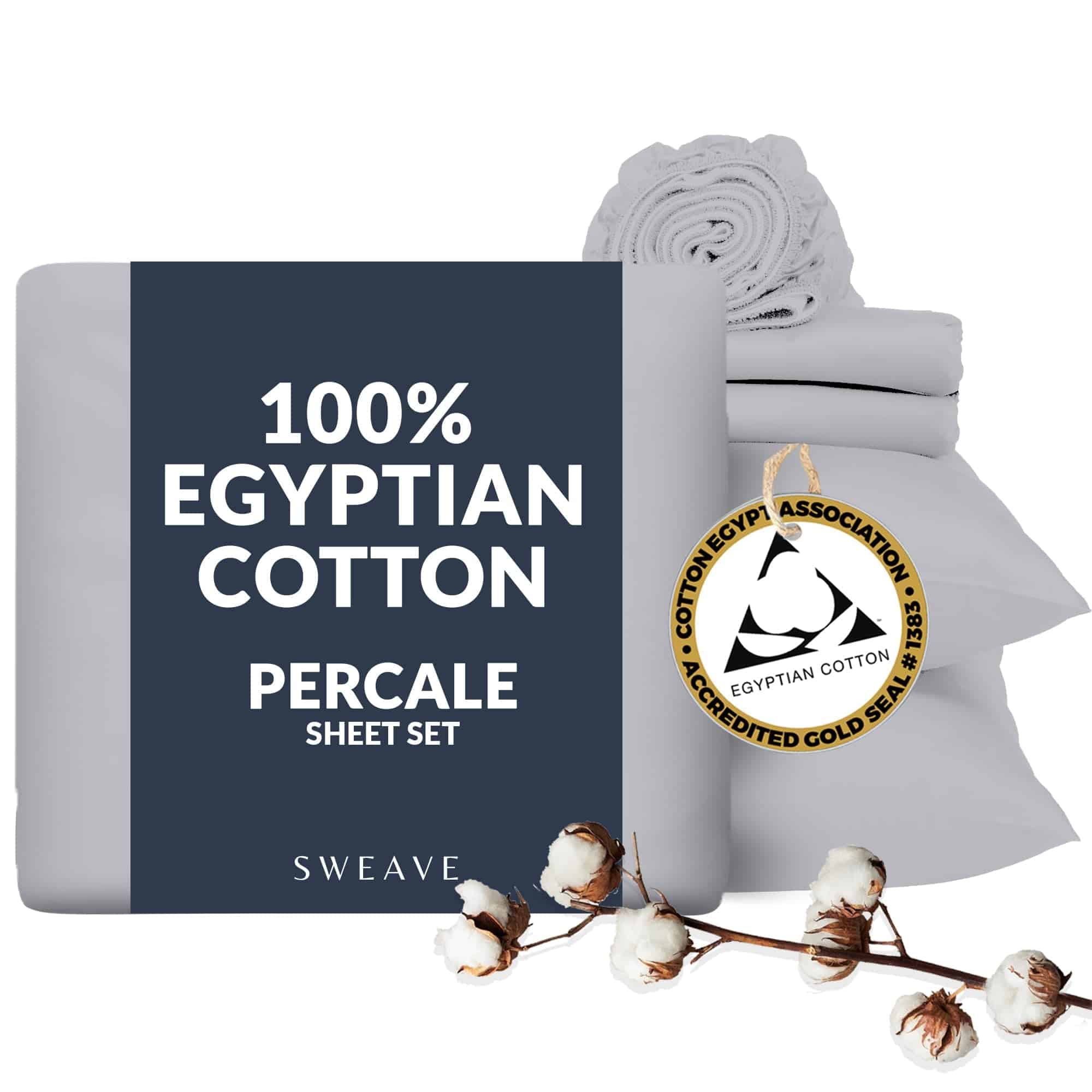 Sábanas de percal 100% algodón egipcio Sweave California