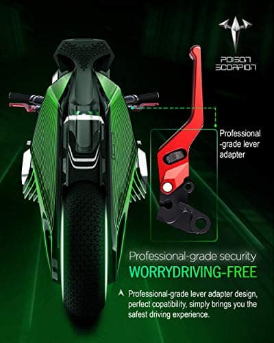 POISON SCORPION Palanca de Freno y Embrague Roja Ajustable - Imagen 6