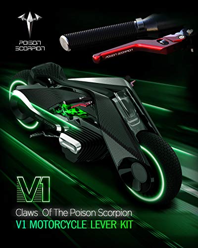 POISON SCORPION Palanca de Freno y Embrague Roja Ajustable - Imagen 8