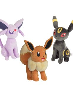 Pokemon 8", Peluches de Espeon & Umbreon, Pack de 3 -