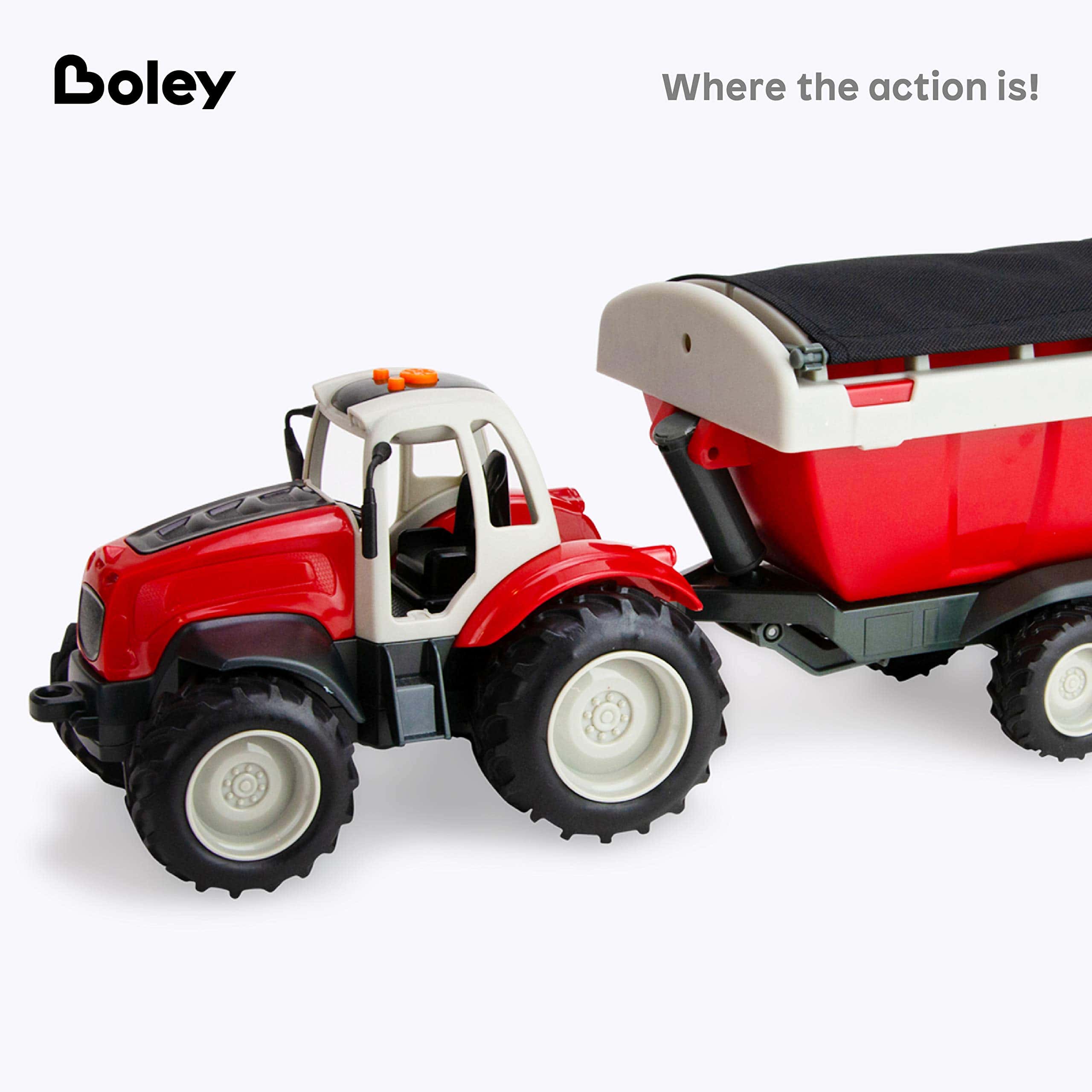 Set de Tractor y Cosechadora de Juguete Boley - 18 Piezas - Imagen 7