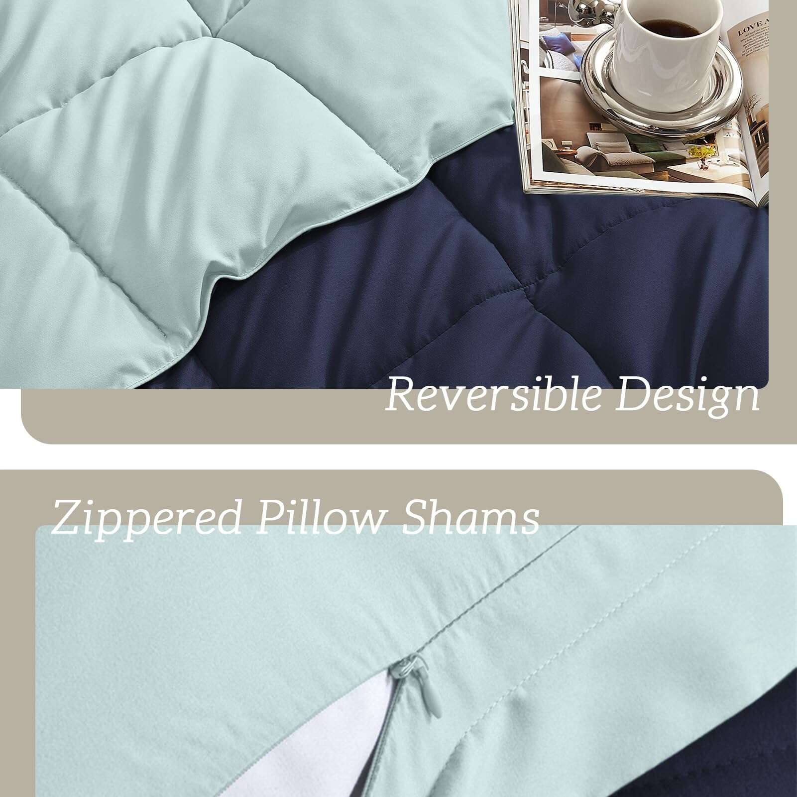 Juego de Ropa de Cama King Homelike Moment, Set de Edredón - Imagen 4