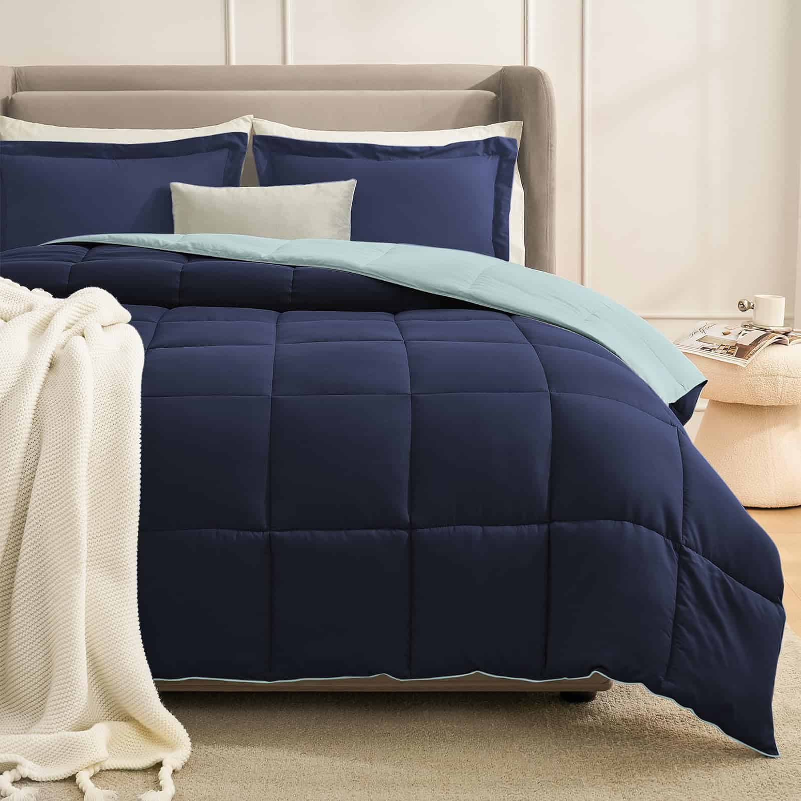 Juego de Ropa de Cama King Homelike Moment, Set de Edredón