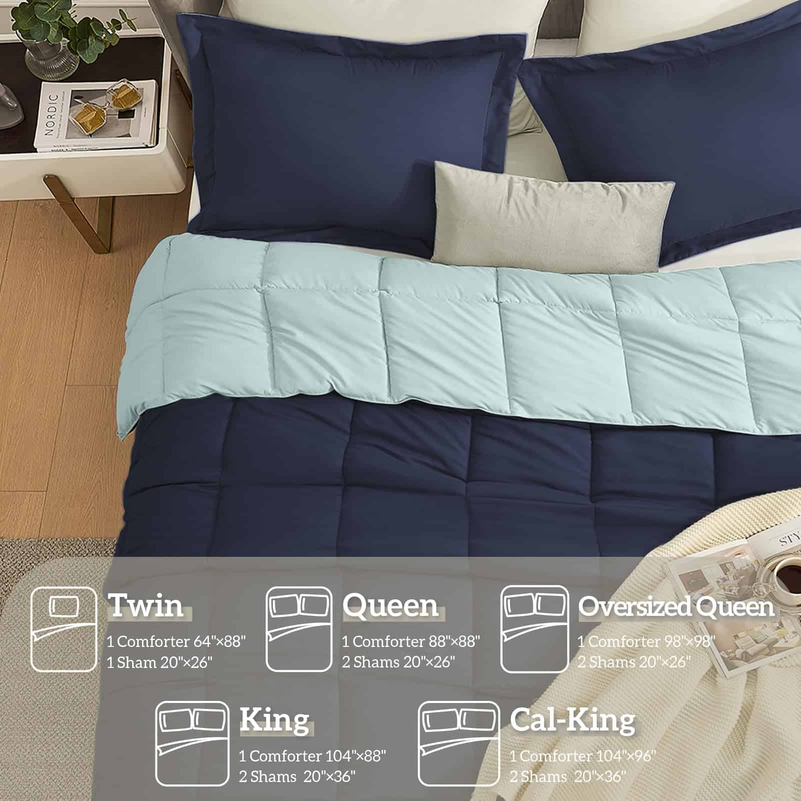 Juego de Ropa de Cama King Homelike Moment, Set de Edredón - Imagen 6